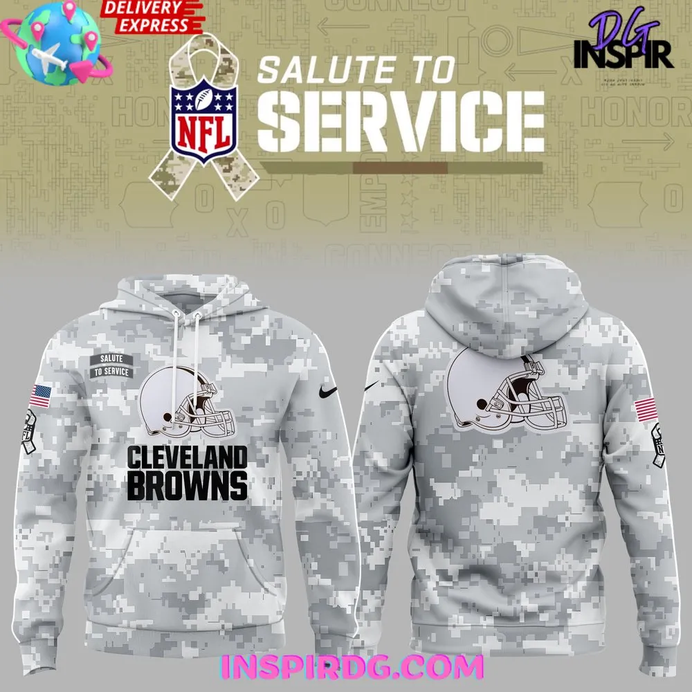 -Cleveland Browns Salute To Service 2024 Hoodie