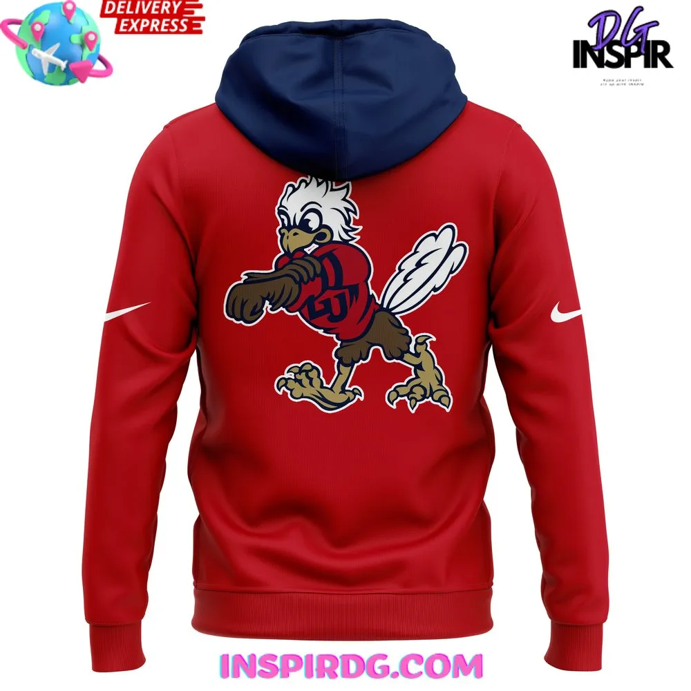 -Liberty Flames Football Team Spirit 2024 Red Hoodie