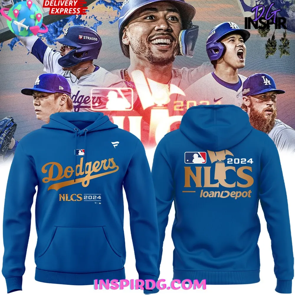 -Los Angeles Dodgers National League Division Champions 2024 Blue Hoodie