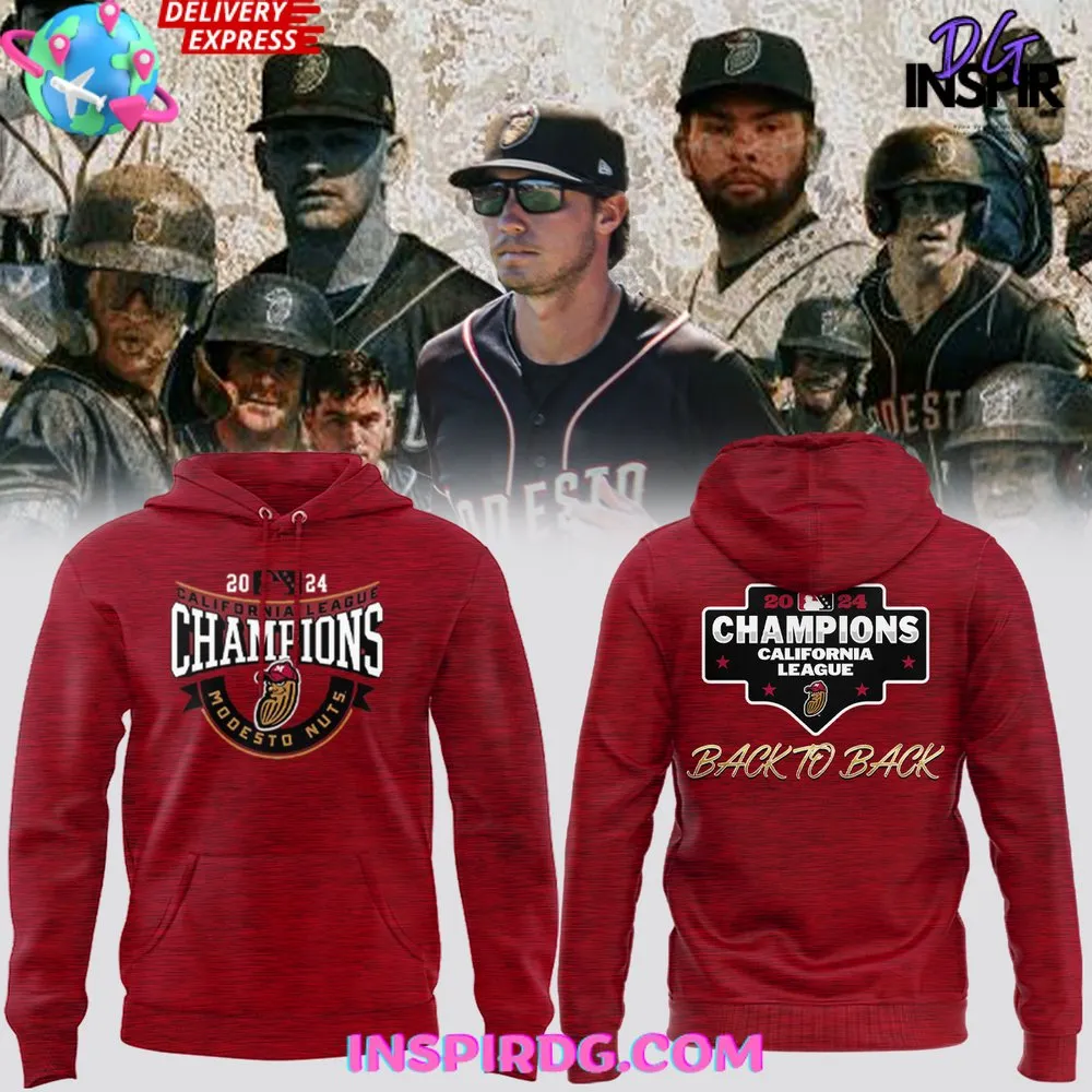 -Modesto Nuts California League Champions 2024 Hoodie