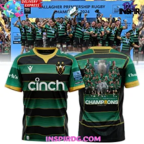 -Northampton Saints Gallagher Premiership Rugby Champions Shirt Hoodie Polo