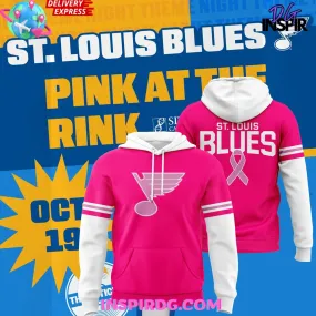 -St. Louis Blues Pink At The Rink 2024 Hoodie