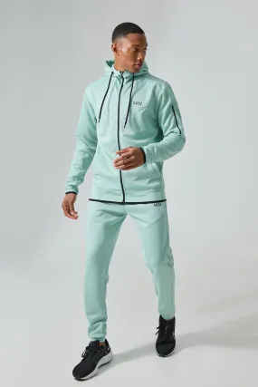 Active Colour Block Funnel Hooded Tracksuit | boohooMAN UK