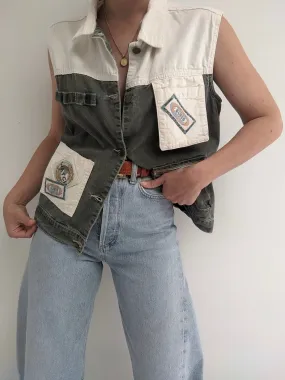 Amazing Vintage Guess Earth Watch Vest