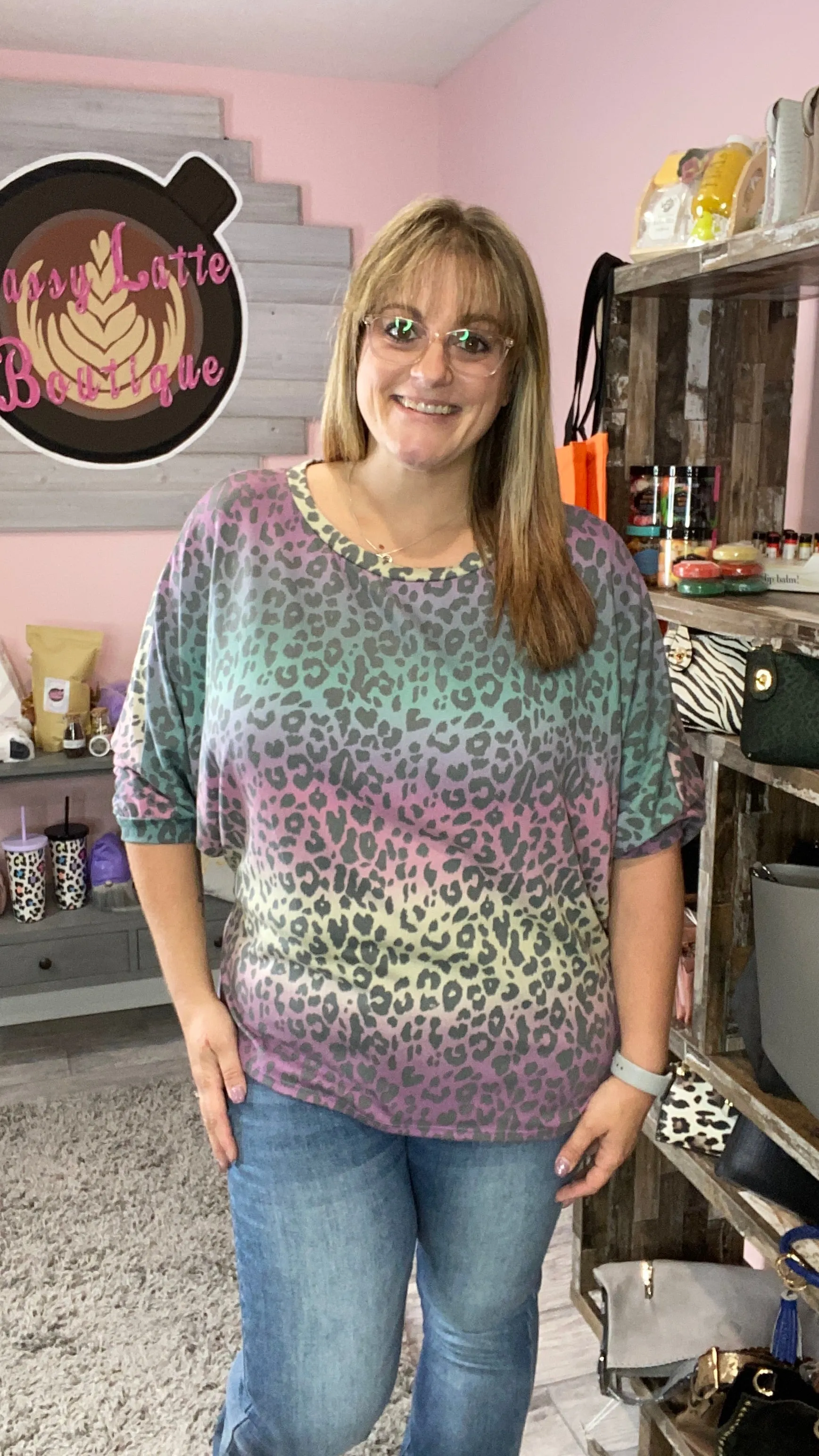 Animal Print Dolman Tunic