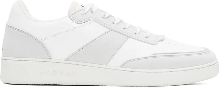 A.P.C. White & Gray Plain Sneakers