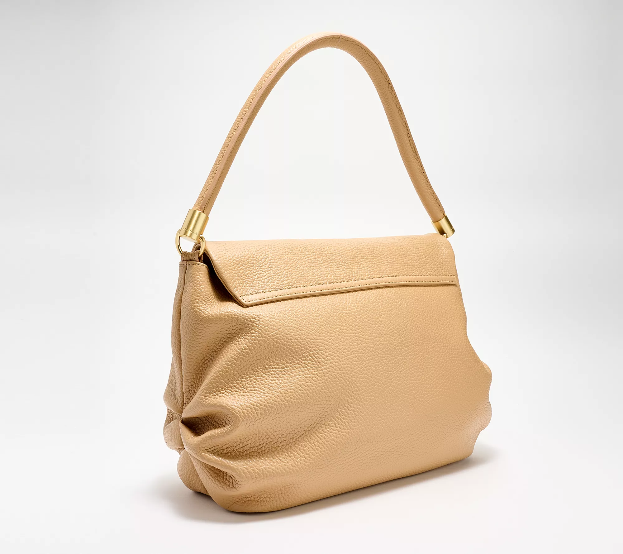 Arcadia Pebbled Leather Sunrise Shoulder Bag