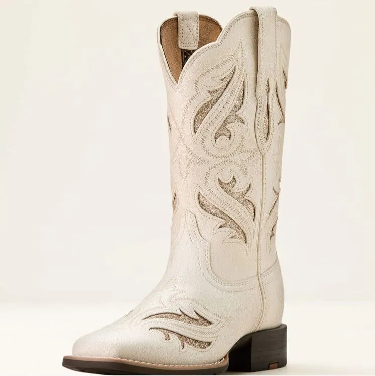 Ariat Square Bliss Western Boot | 10053648 DISTRESSED IVORY