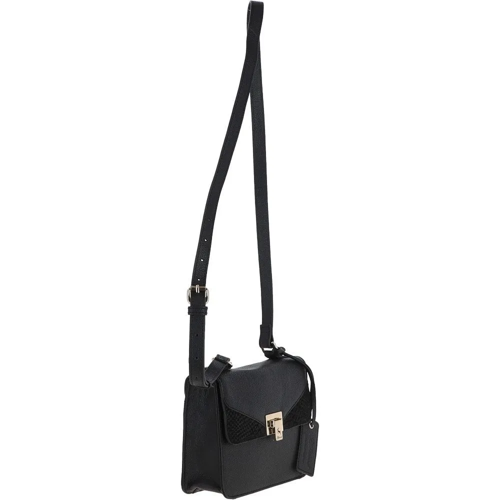 Ashwood Leather and Suede Small Cross Body Bag Black: 62955