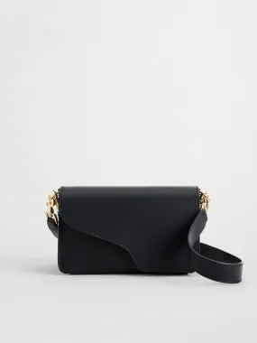 Assisi Black Leather Shoulder Bag