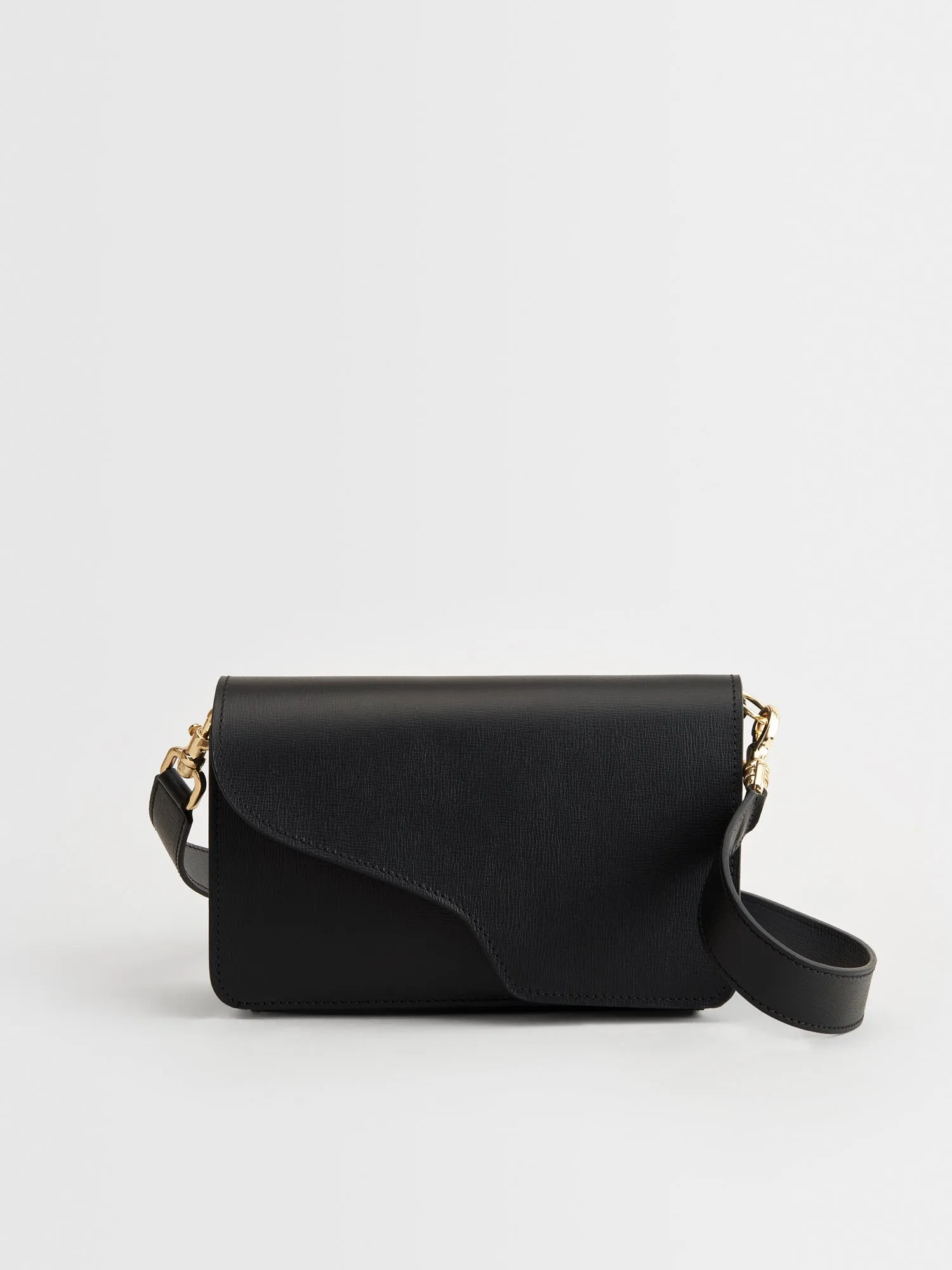 Assisi Black Saffiano Shoulder Bag