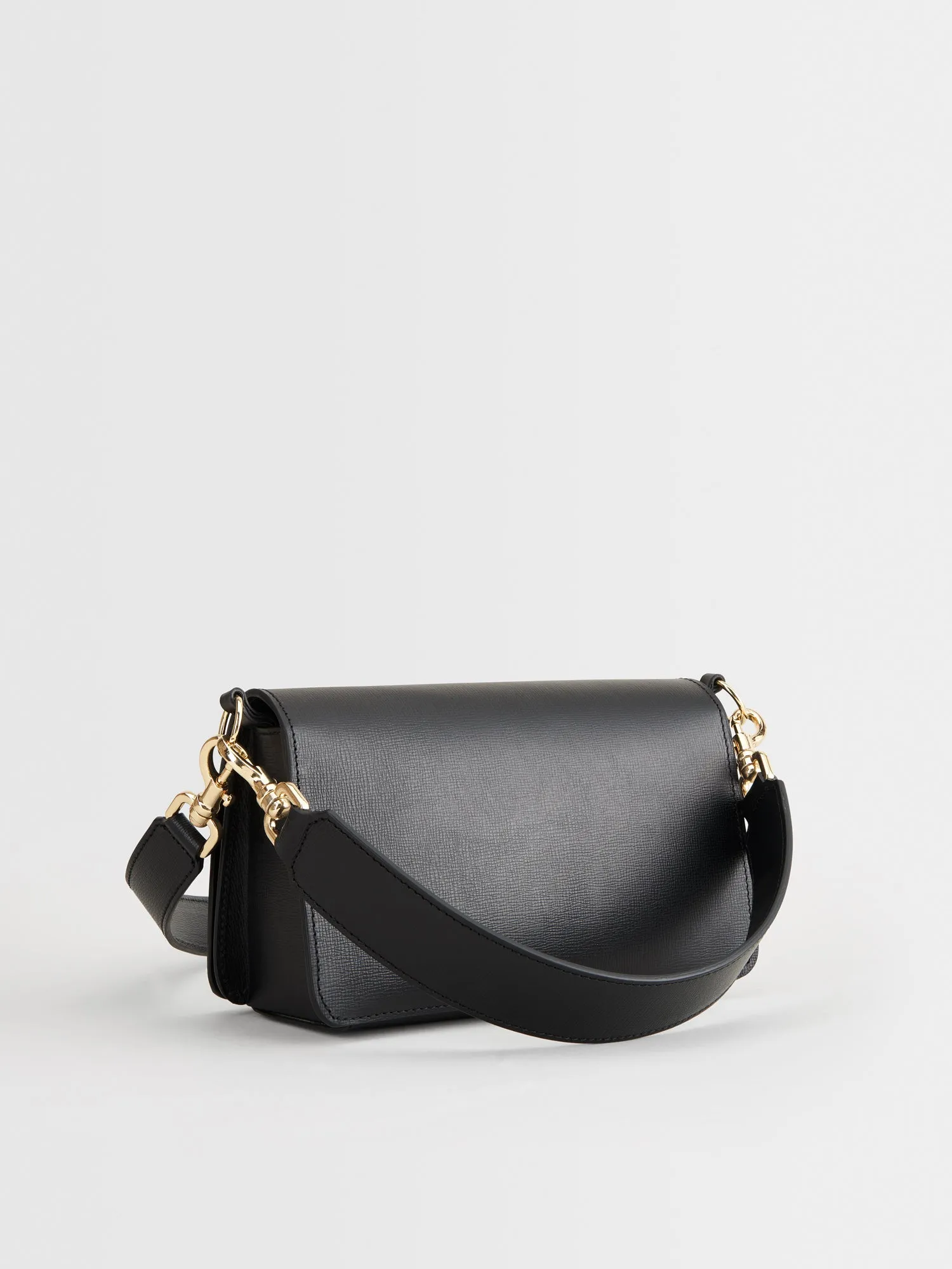 Assisi Black Saffiano Shoulder Bag