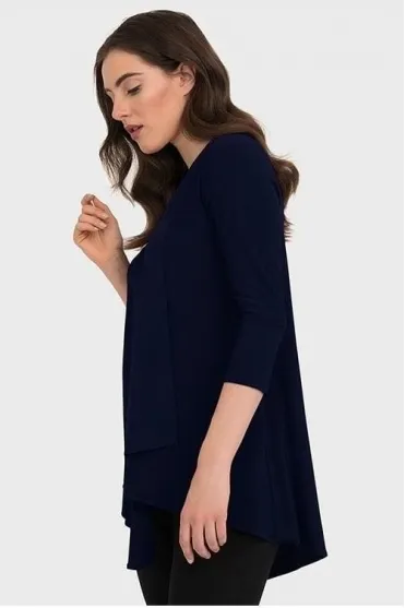 Asymmetric Panel Tunic - Midnight - 161066J