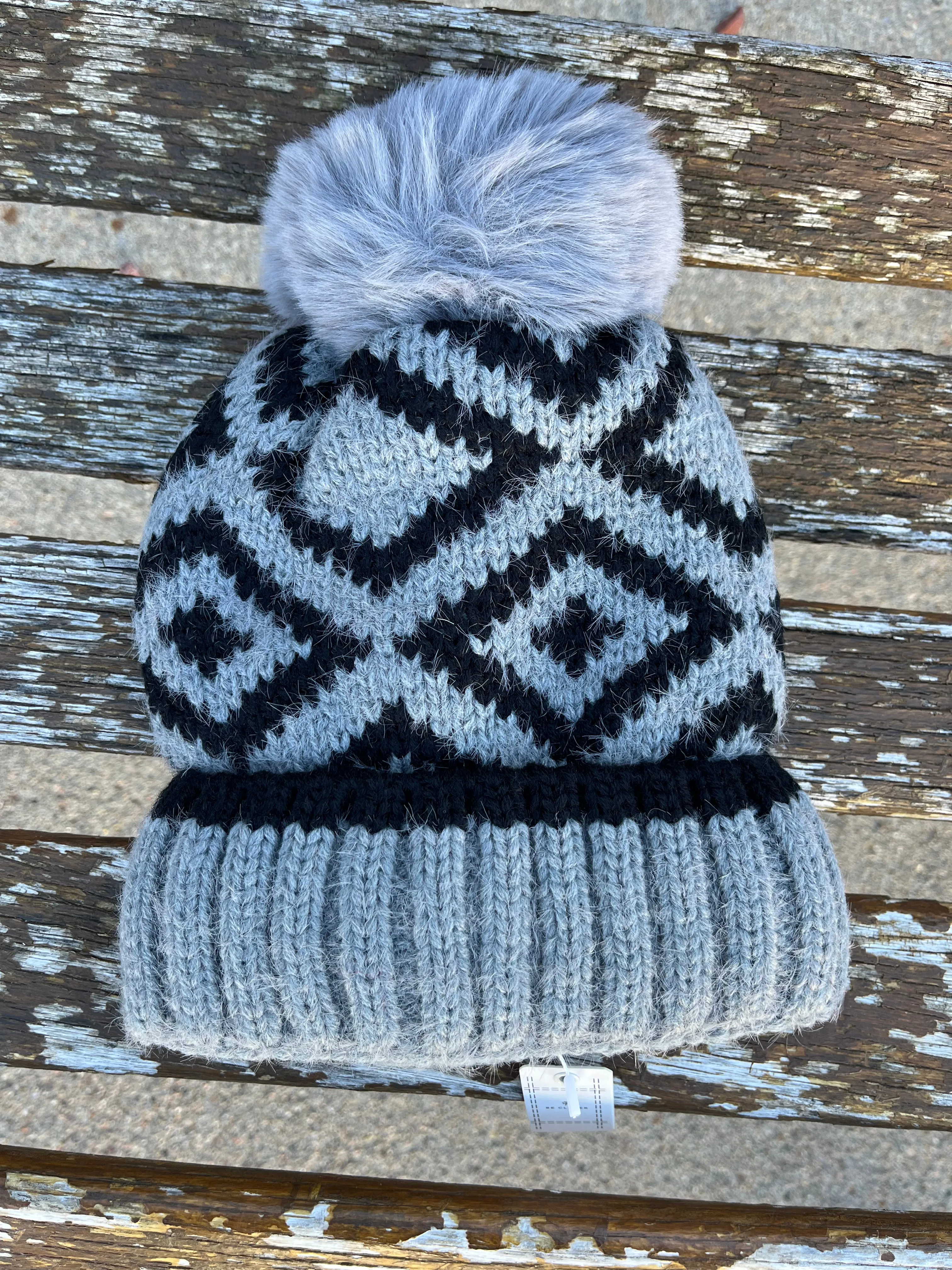 Aztec Sherpa Lined Stocking Hat