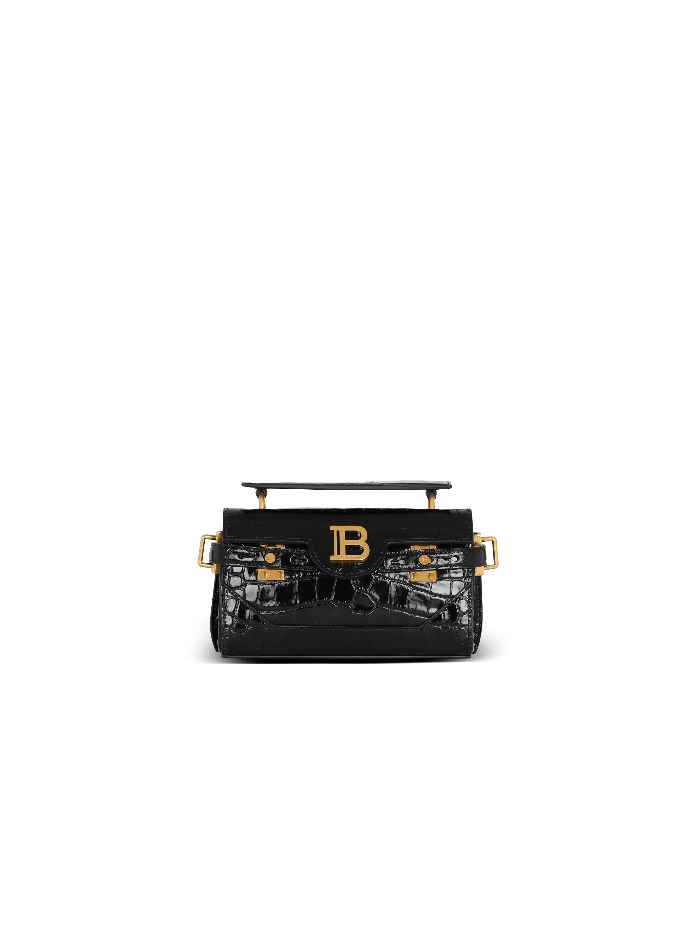 B-Buzz 19 bag in crocodile-print leather