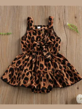 Baby Let's Go On Safari Leopard Romper Dress