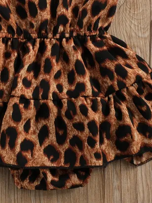 Baby Let's Go On Safari Leopard Romper Dress