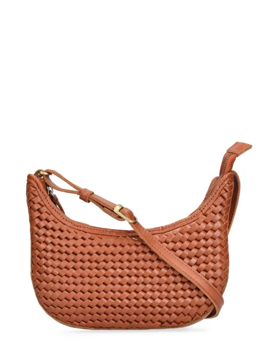 Bembien   Mini Sling handwoven leather bag 