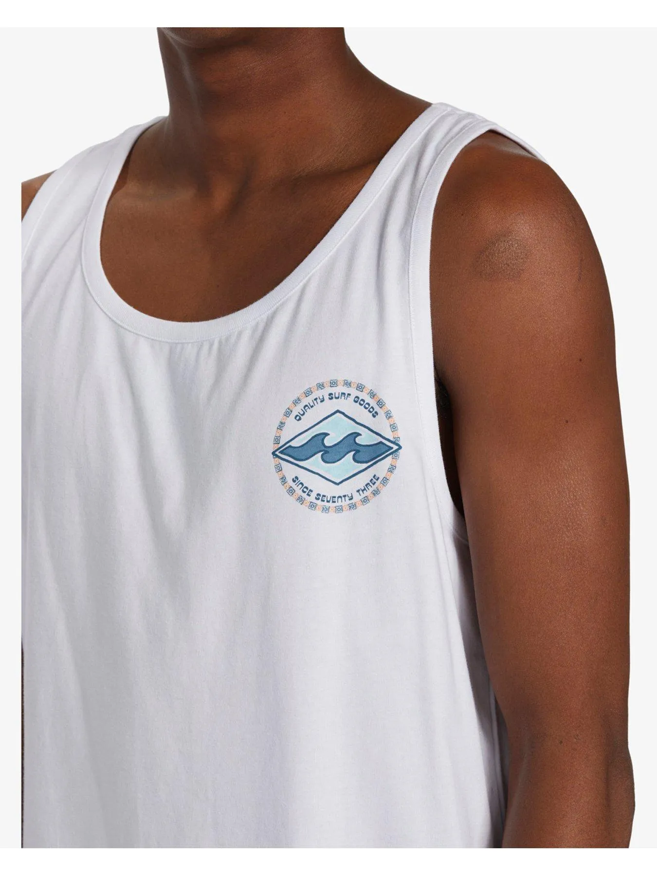 Billabong Mens Rotor Diamond Graphic Vest Top - White