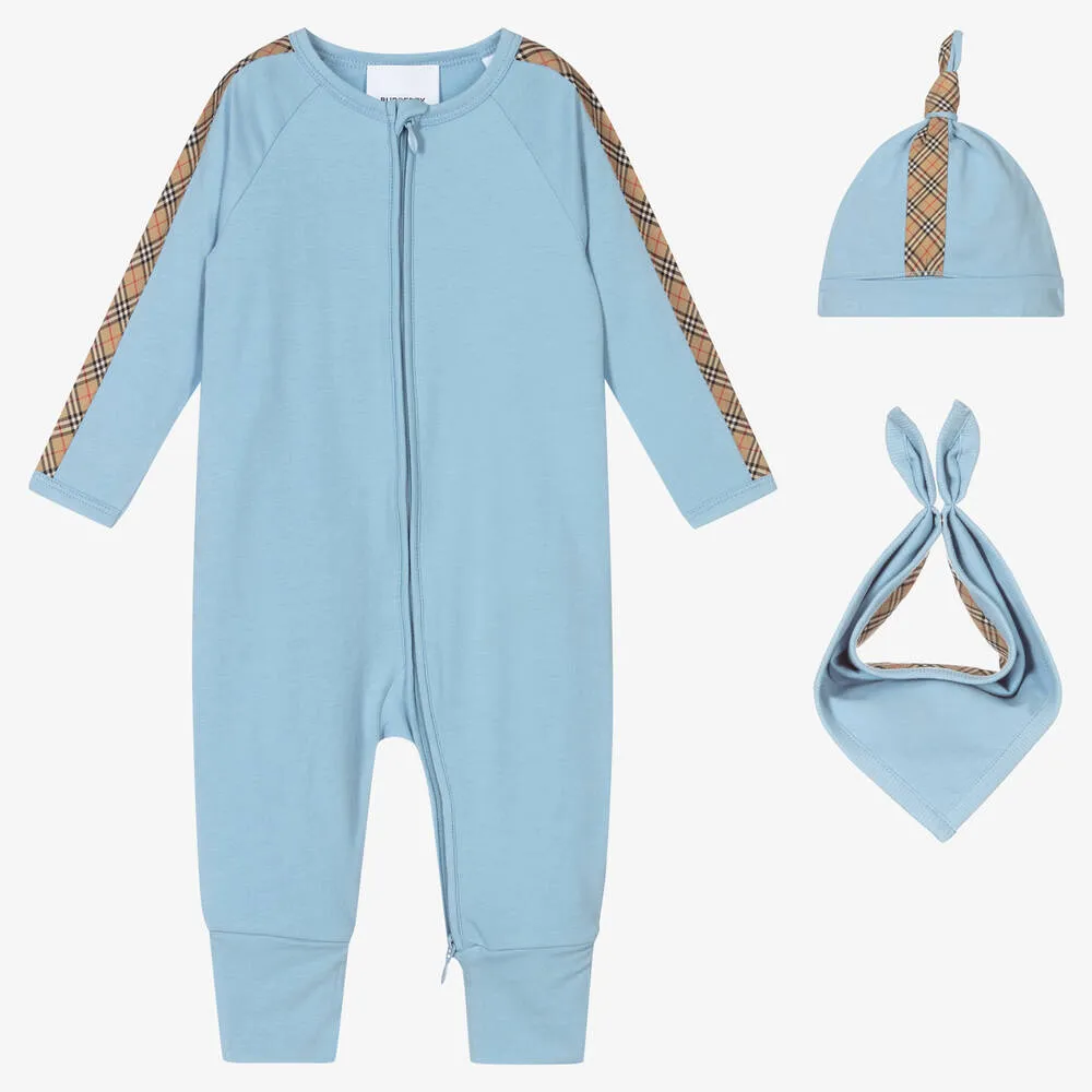 Blue 3 Piece Romper Gift Set