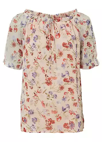 bonprix Floral Short Sleeve Tunic | Grattan