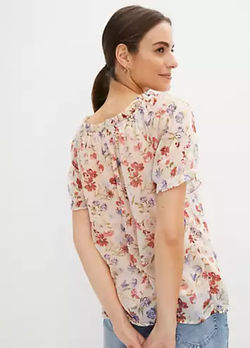 bonprix Floral Short Sleeve Tunic | Grattan