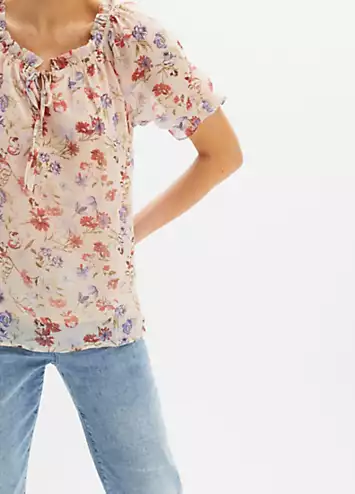 bonprix Floral Short Sleeve Tunic | Grattan