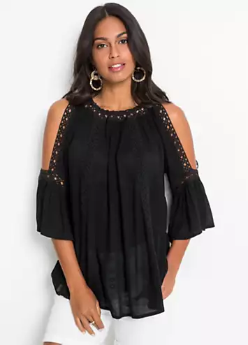 bonprix Lace Trim Tunic | Grattan