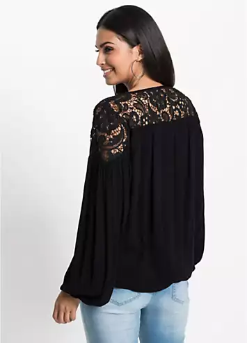 bonprix Lace Yoke Tunic | Grattan