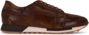 Bontoni Vento lace-up leather sneakers Brown