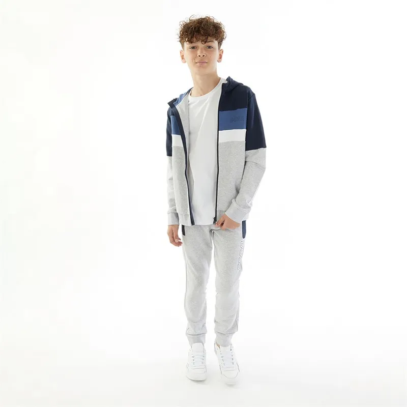 BOSS Boys Tracksuit Chine Grey