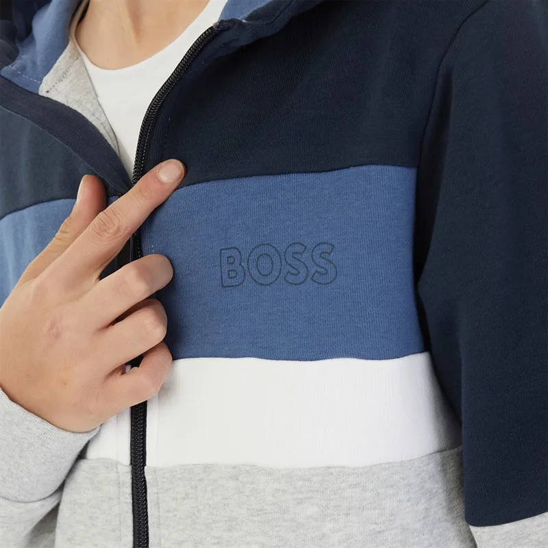 BOSS Boys Tracksuit Chine Grey