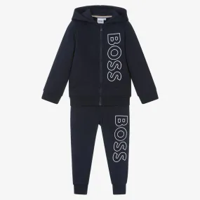 Boys Blue Hooded Tracksuit