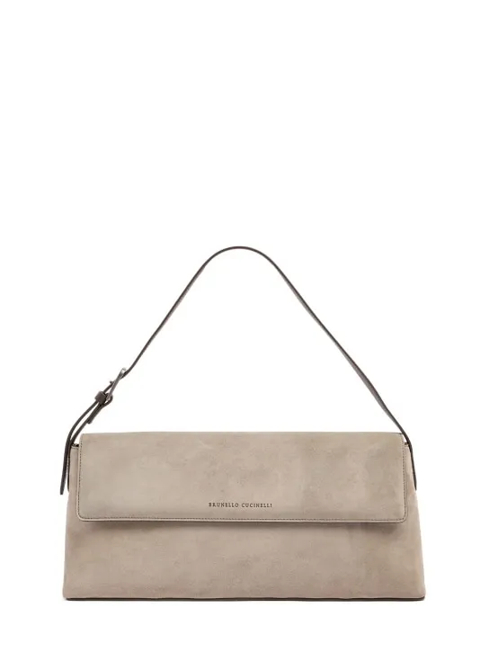 Brunello Cucinelli   Softy velour shoulder bag 