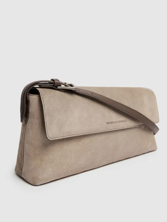 Brunello Cucinelli   Softy velour shoulder bag 