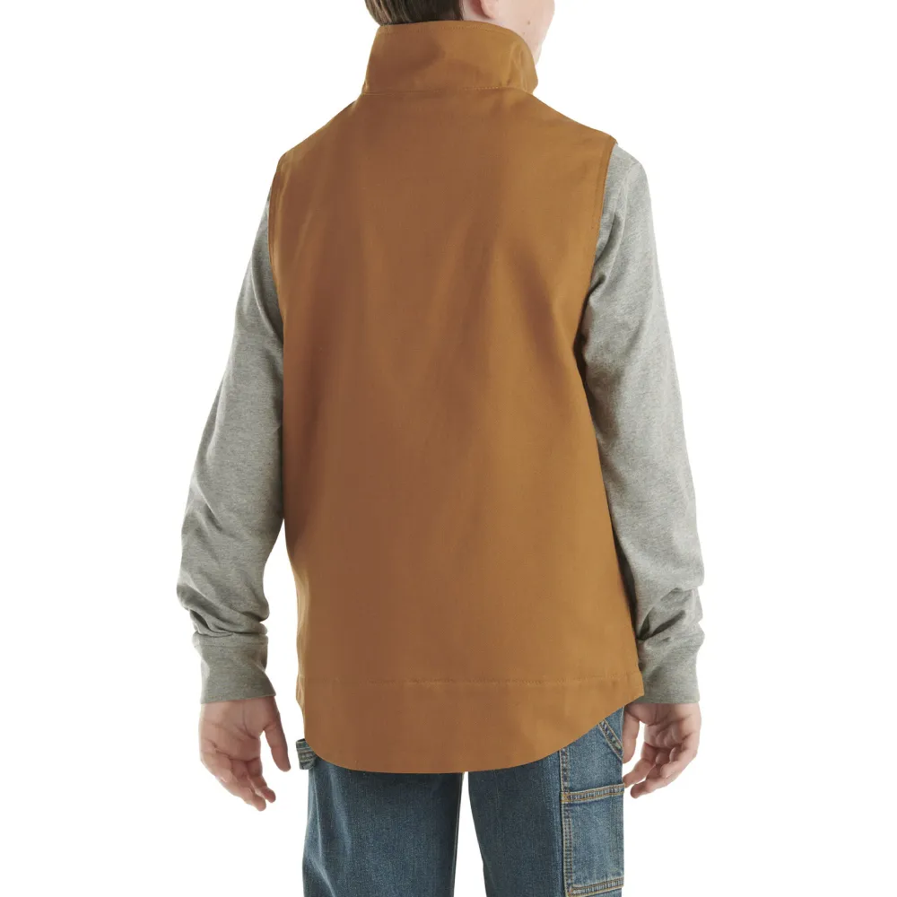 Carhartt Boys Canvas Lined Vest | Brown | Western Wear