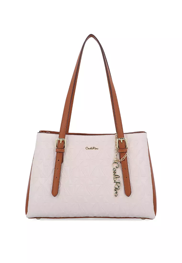 Carlo Rino Beige Cass Shoulder Bag