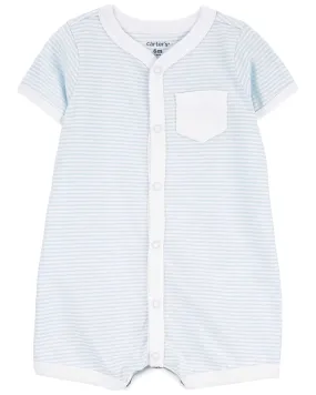 Carters Oshkosh Baby Striped Snap-Up Romper