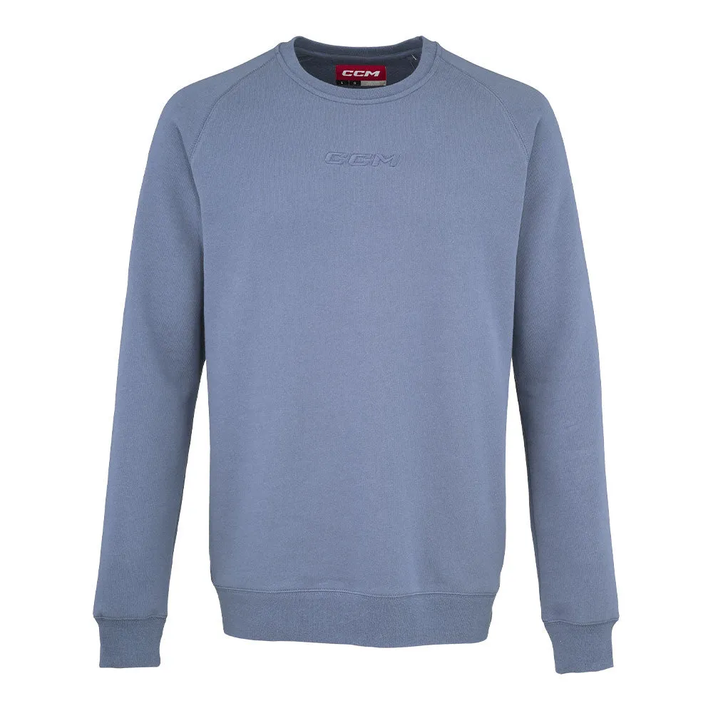 CCM ADULT CORE BLUE FLEECE CREWNECK