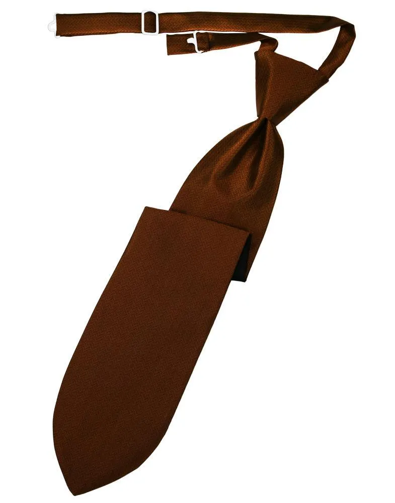 Cinnamon Herringbone Necktie