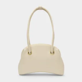 Circle Brot Bag in Beige Leather