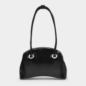 Circle Brot Bag in Black Leather