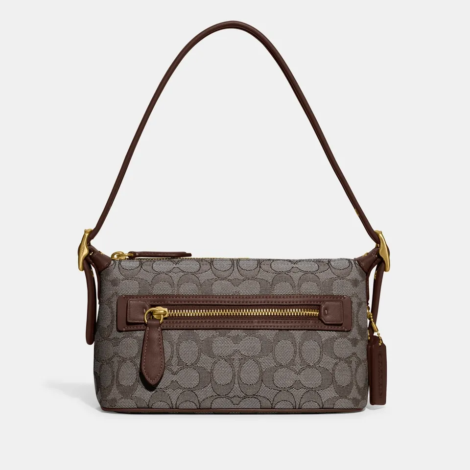 Coach Demi Leather-Trimmed Logo-Jacquard Bag