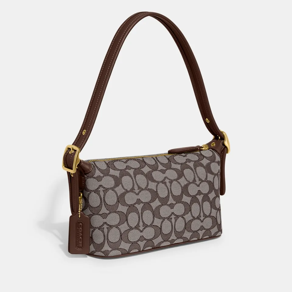 Coach Demi Leather-Trimmed Logo-Jacquard Bag