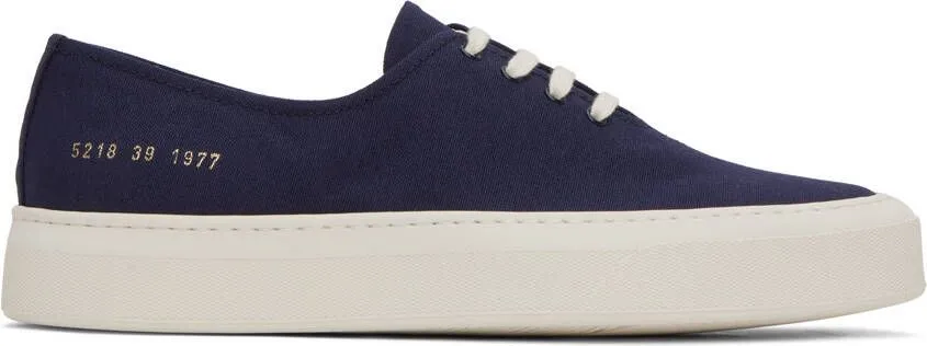 Common Projects Blue Four Hole Sneakers