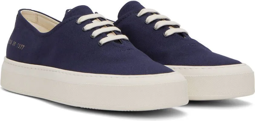 Common Projects Blue Four Hole Sneakers