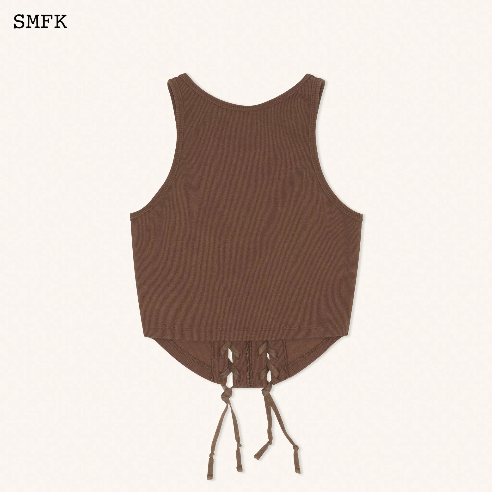 Compass Baseball Deconstruct Vest Top In Brown-