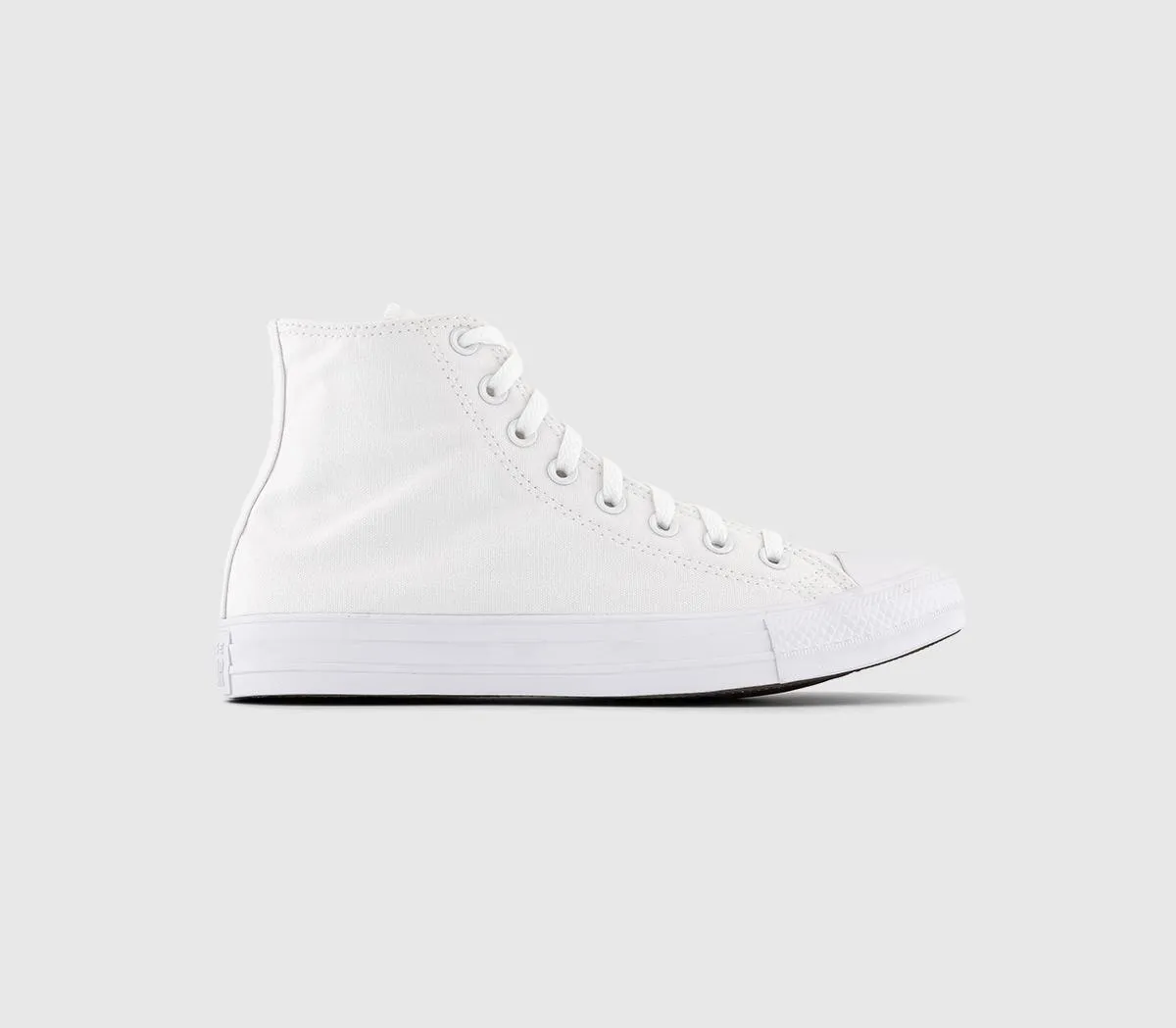 Converse All Star Hi Trainers White Mono Canvas