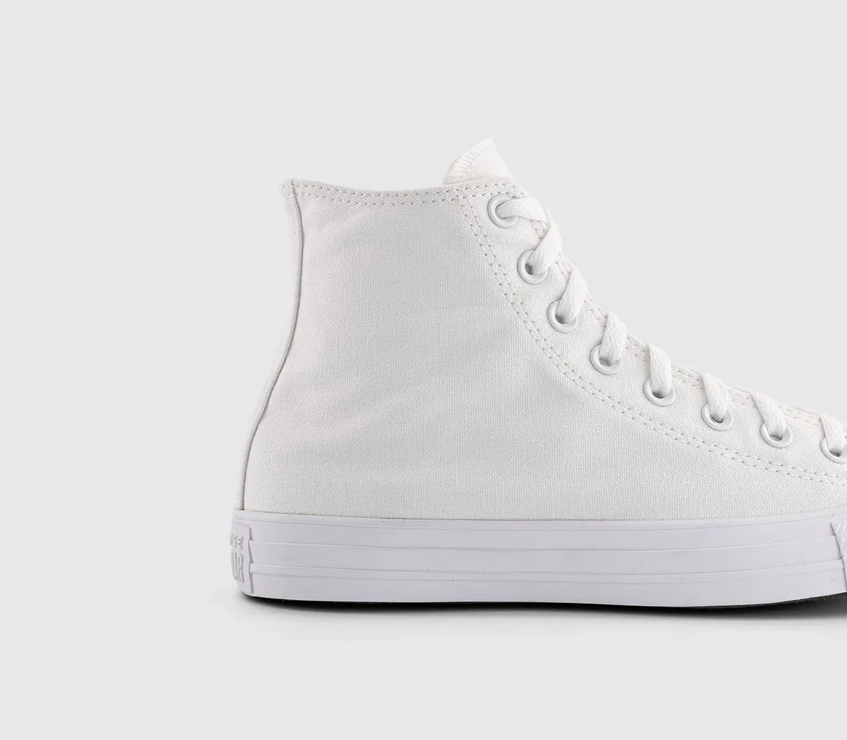 Converse All Star Hi Trainers White Mono Canvas