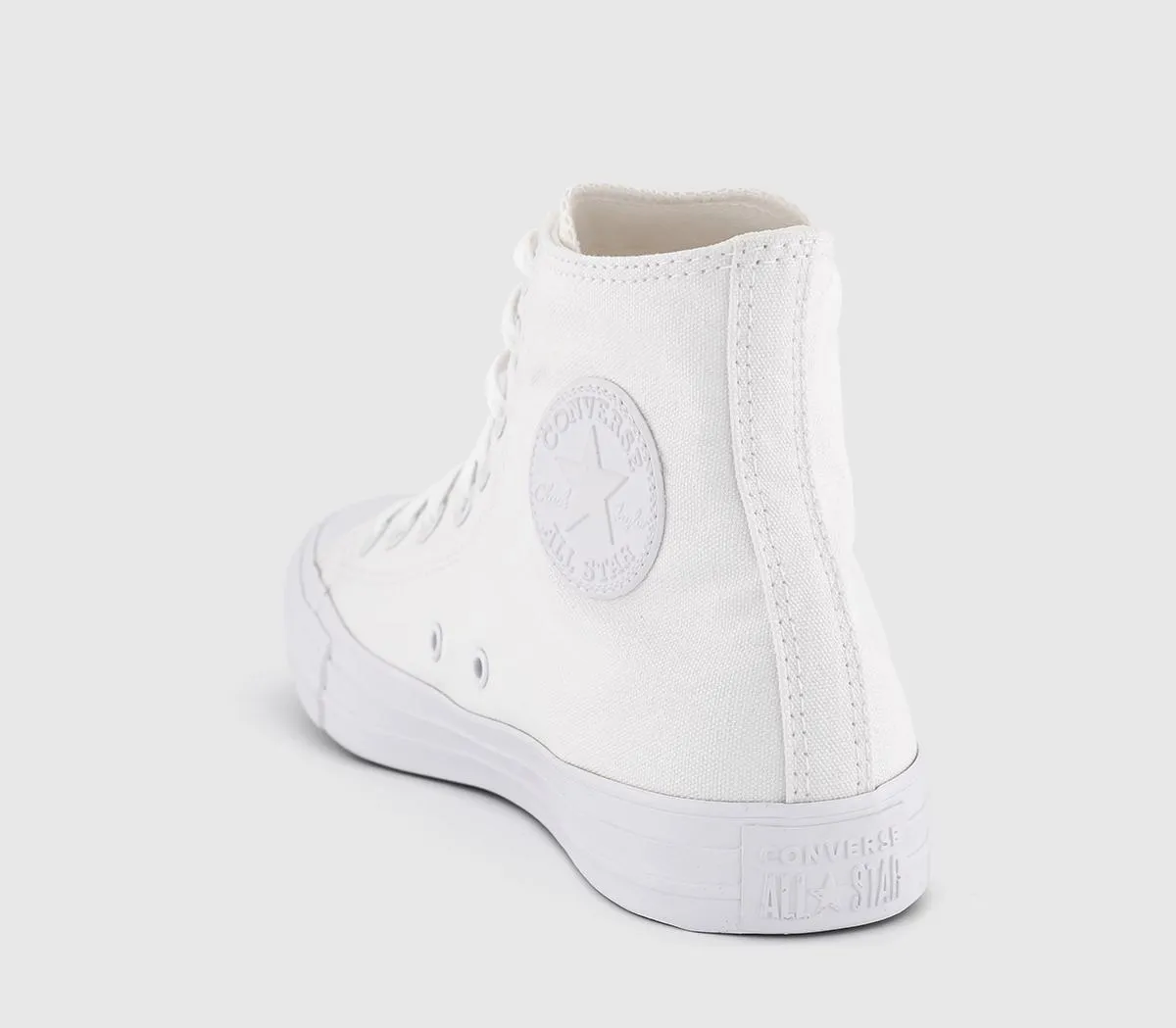 Converse All Star Hi Trainers White Mono Canvas